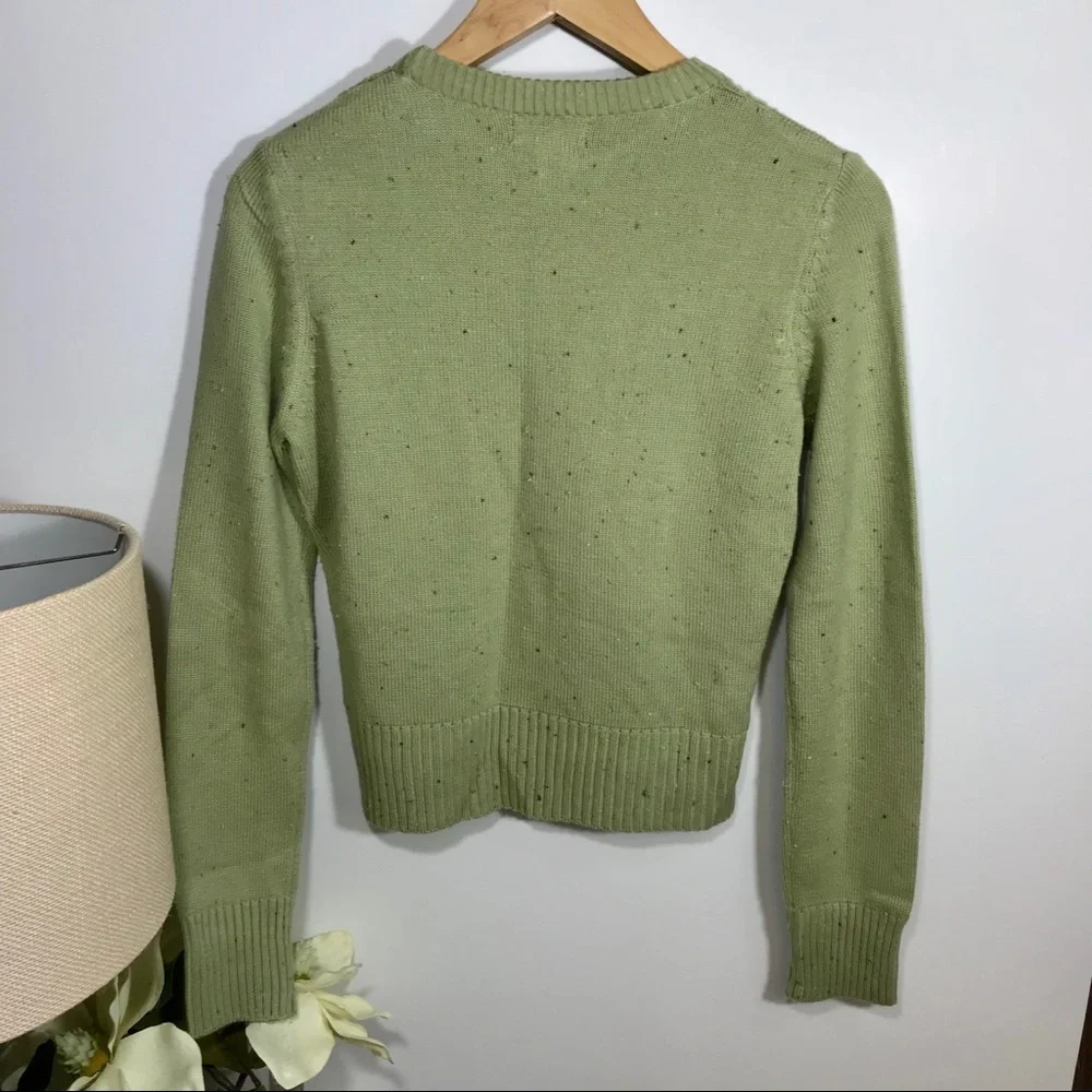 Frenchi cropped green sweater size L